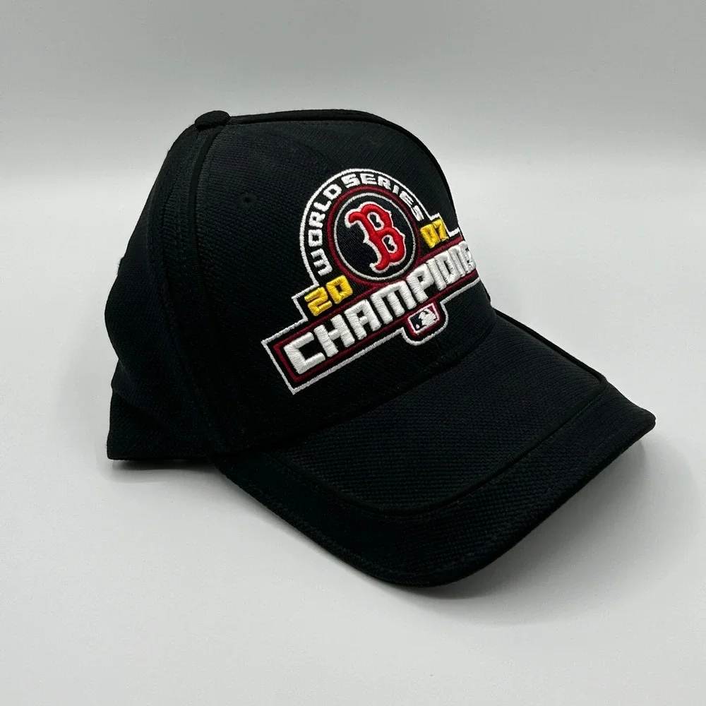 New Era‎ Boston Red Sox 2007 World Series Champions Stretch Fit Hat Black NEW